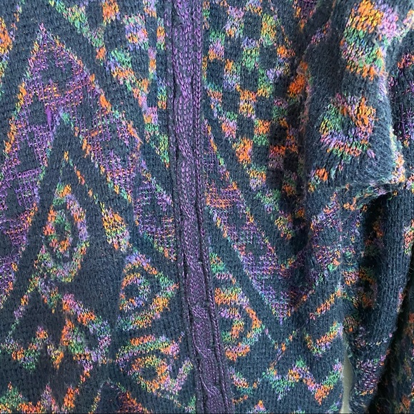 Asymmetrical Close, Wool-Blend, Vintage, Duster, Cardigan Sweater with Pockets - Picture 11 of 15